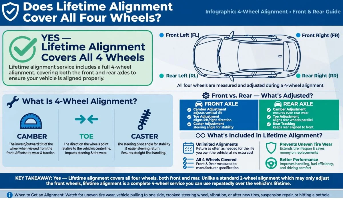 Does Lifetime Alignment Cover All Four Wheels
