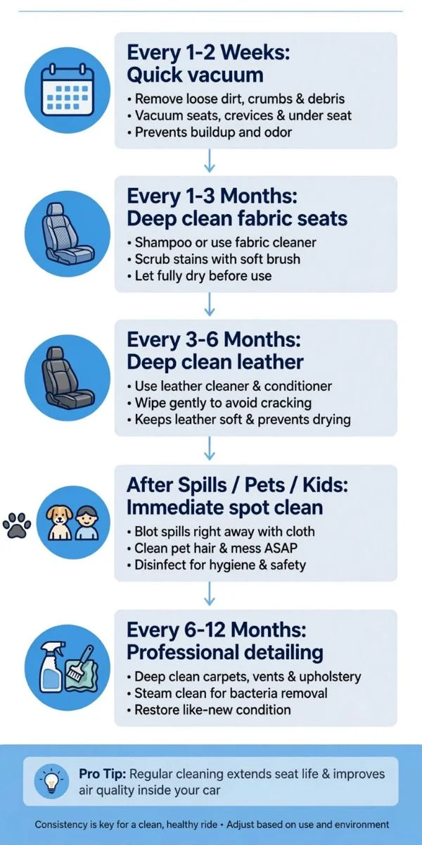 How Often Should You Deep Clean Car Seats