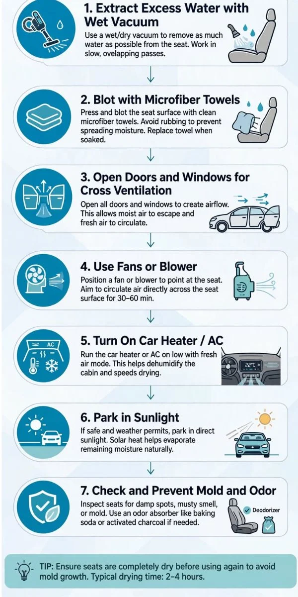 How to Dry Car Seats After Carpet Cleaning